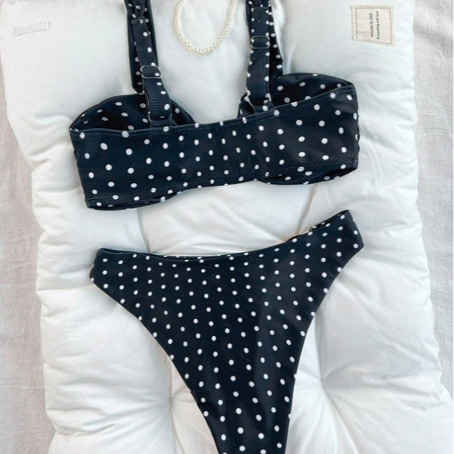 Dame Bandeau bikini sæt med musling detaljer Skovae