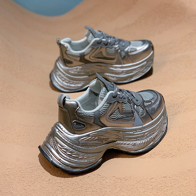 Dame Chunky Sneakers med innovativ dæmpningsteknologi og futuristisk design Stilla