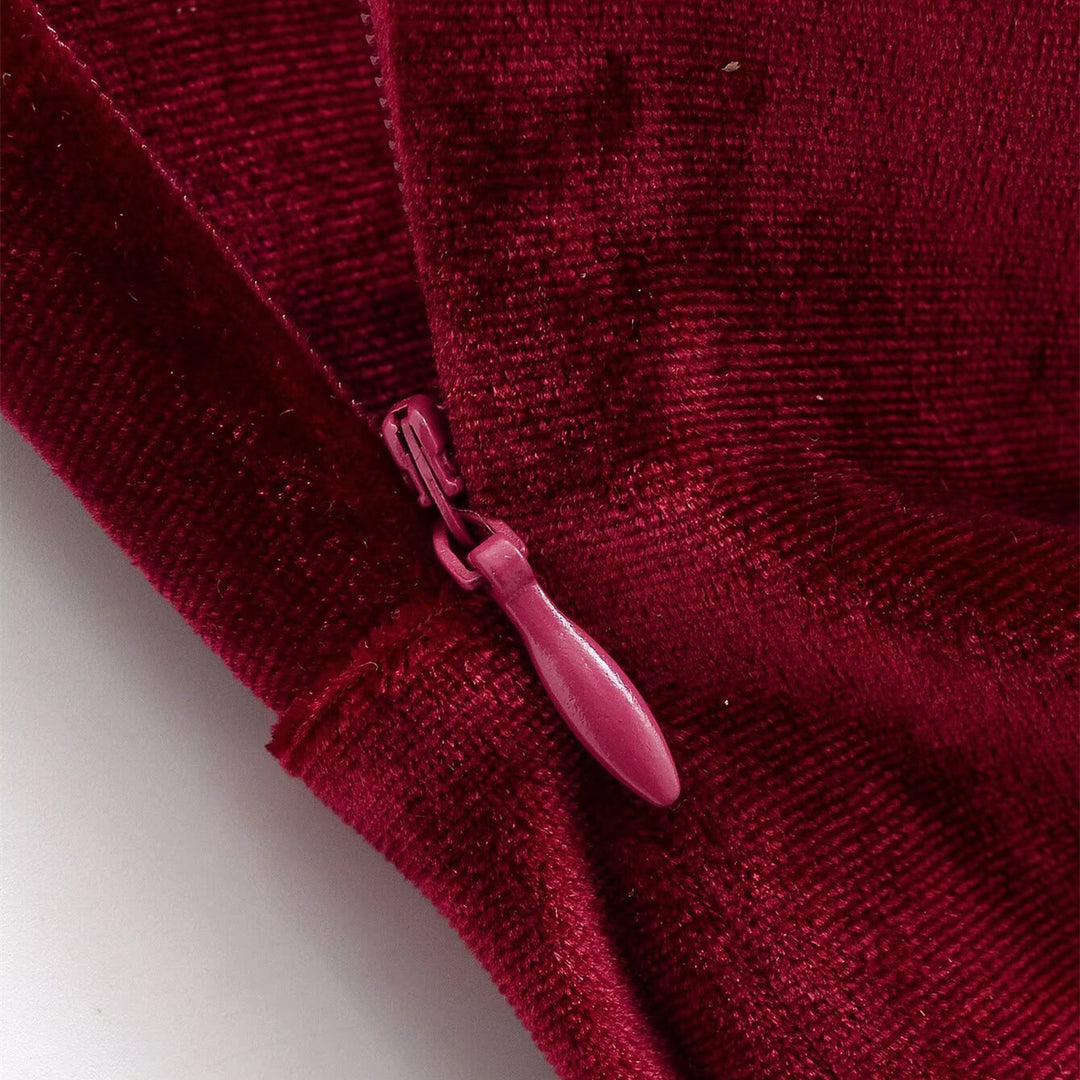 Dame elegant maxikjole med dyb V-udskæring og flydende satin-finish Skovae