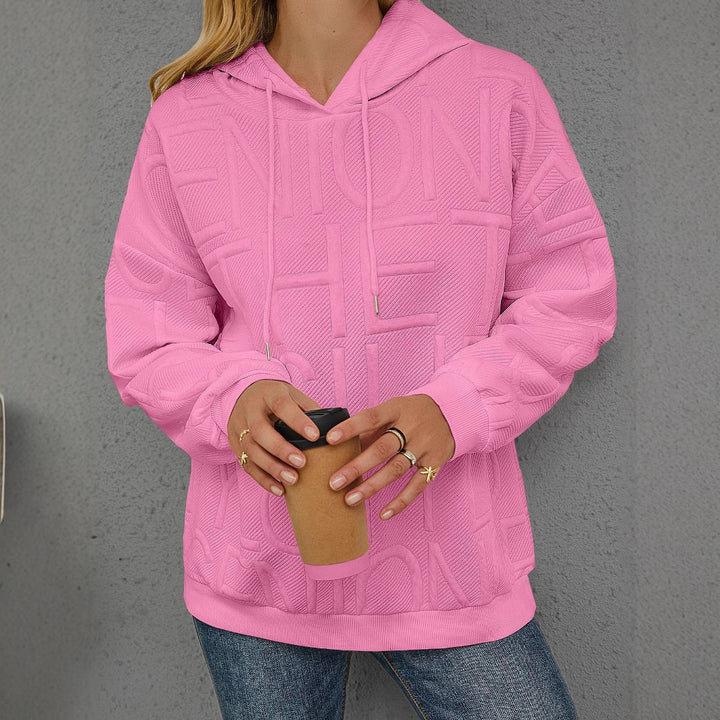 Kvindernes Oversized Hoodie med Tekstur Design Stilla