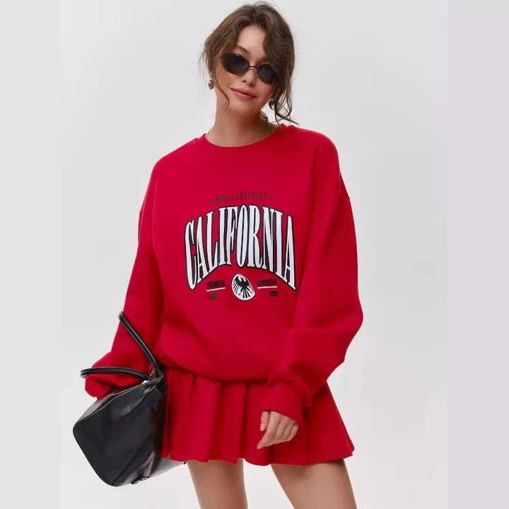 Damer hyggelig sweatshirt nederdel kombination Stilla