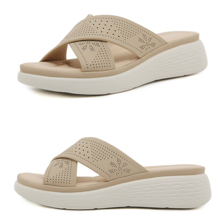 Dame komfortable sandaler med åndbart krydsbånd design Stilla