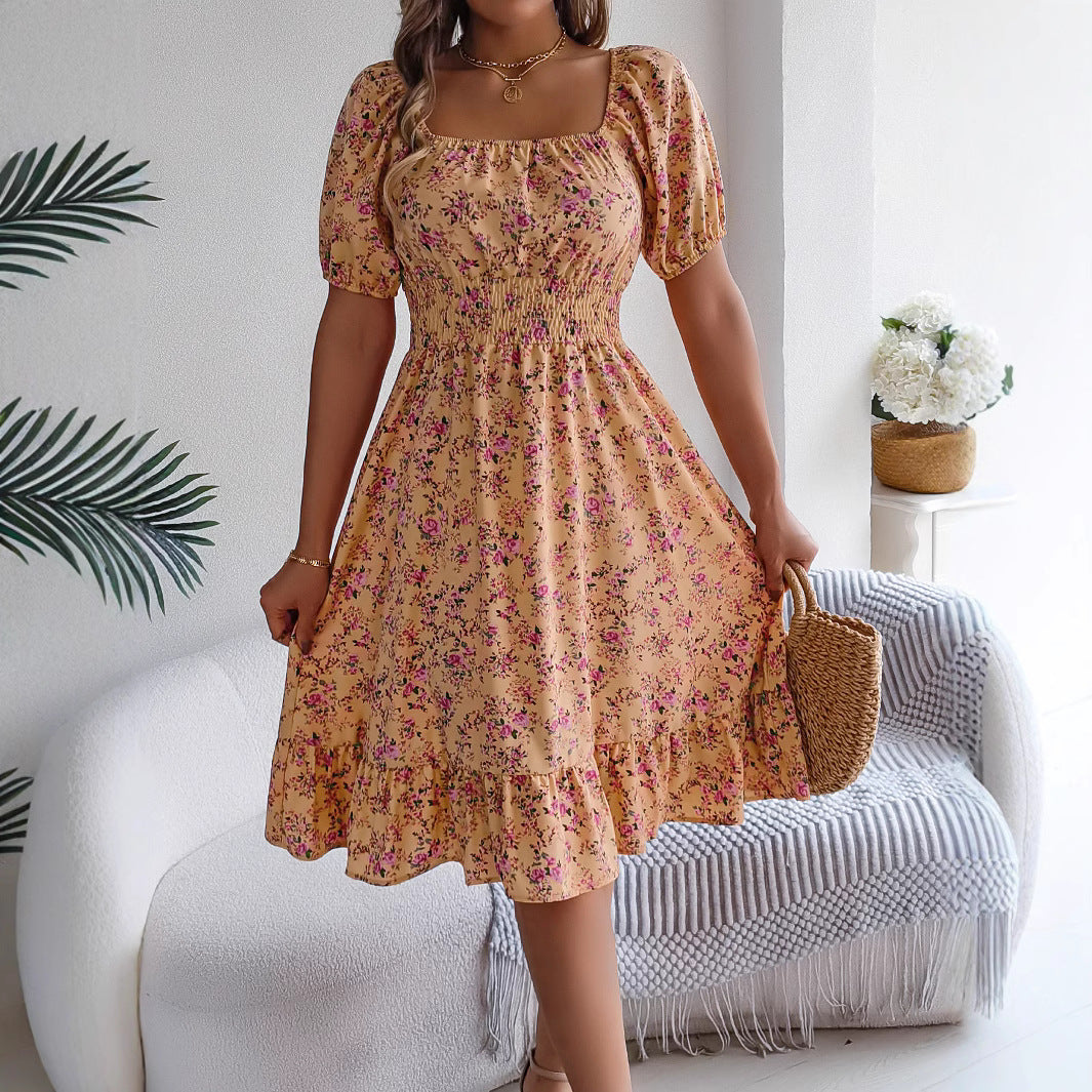 Dame Off-Shoulder Kjole med rynket Design Stilla