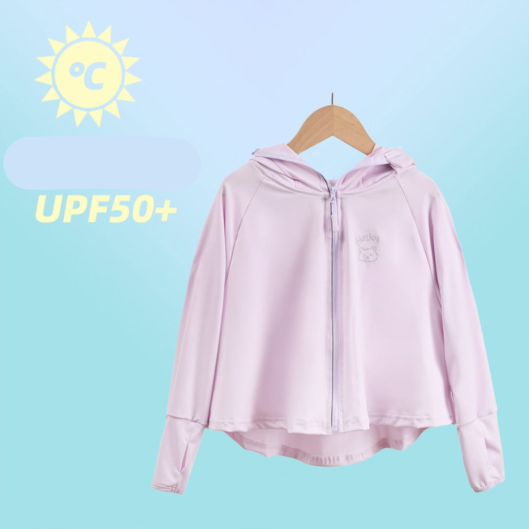 Dame sporty UV-beskyttelsesjakke med hætte Skovae