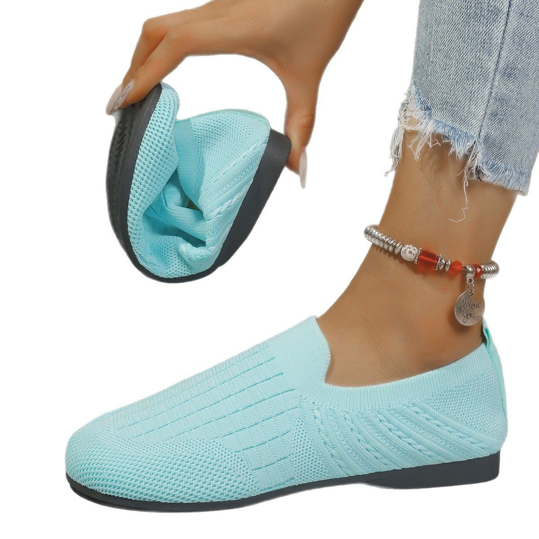 Dame behagelige Slip-On sneakers med åndbart strikket overmateriale og fleksibel fodseng Stilla