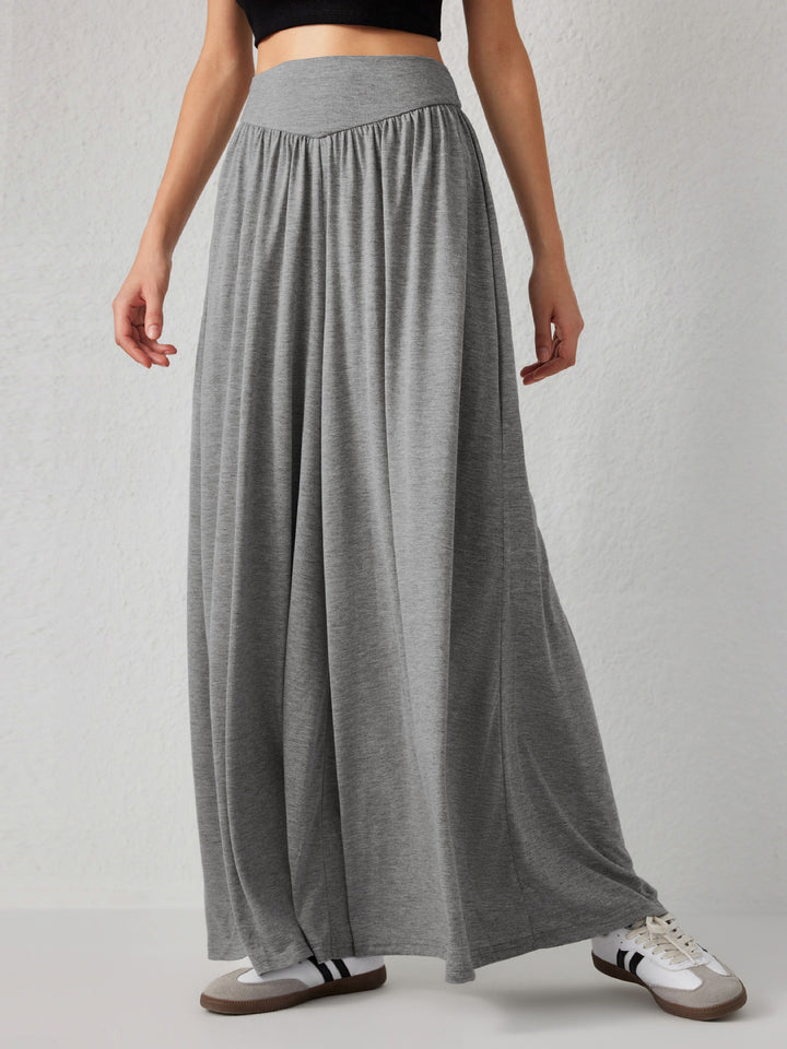 Dame Elegant og luftig Maxiskørt med elastisk talje Stilla
