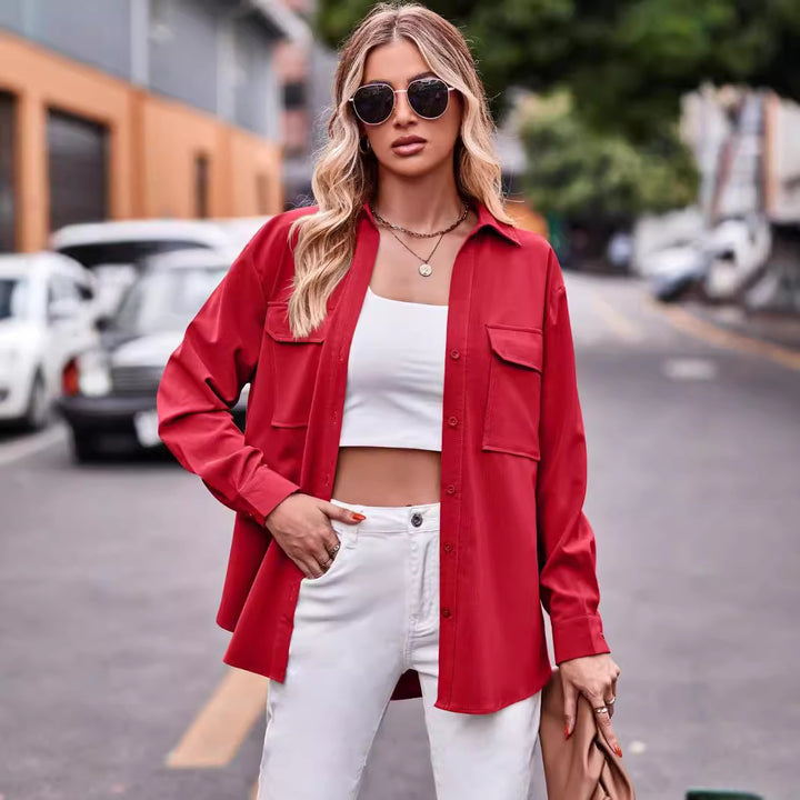Dame Oversized Skjorte Stilla