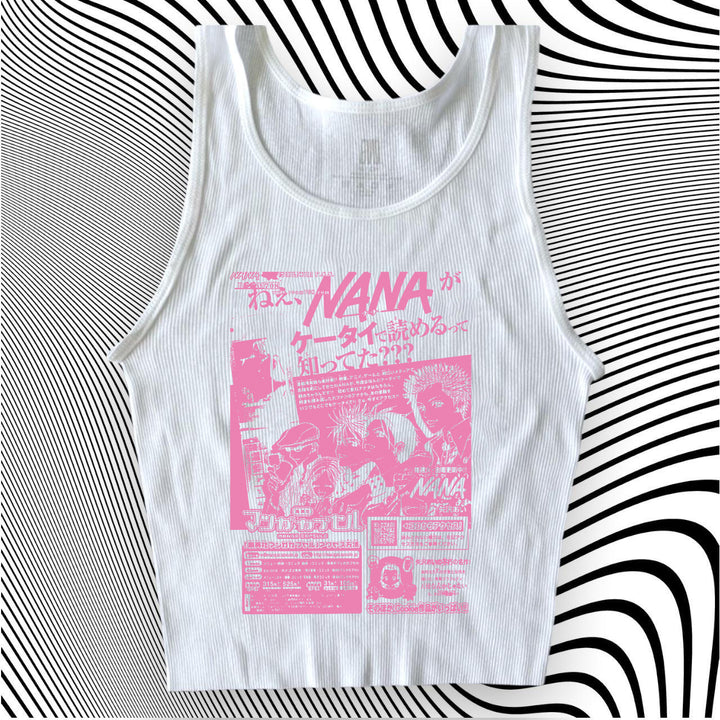 Dame Crop-Top med kreativ grafisk tryk Skovae
