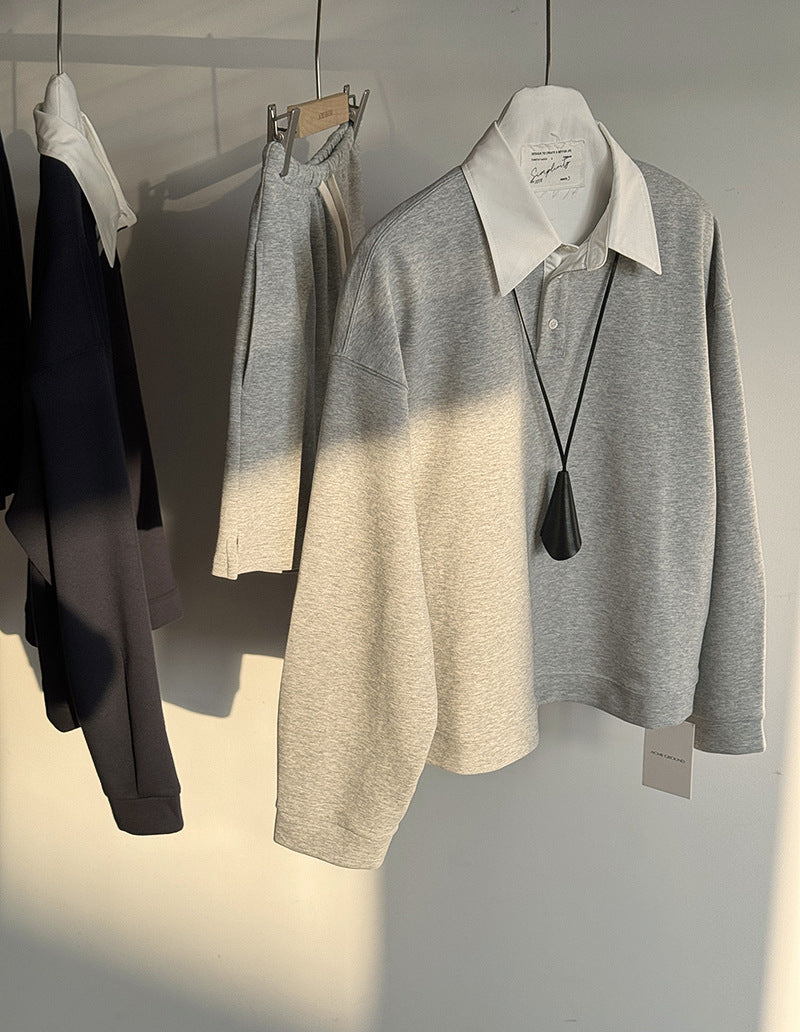 Dame Oversized Poloshirt med aftagelig krave og højkvalitets bomuldsblanding Stilla