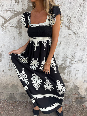 Dame Boho-Chic Firkantet Udsnit Maxikjole Stilla