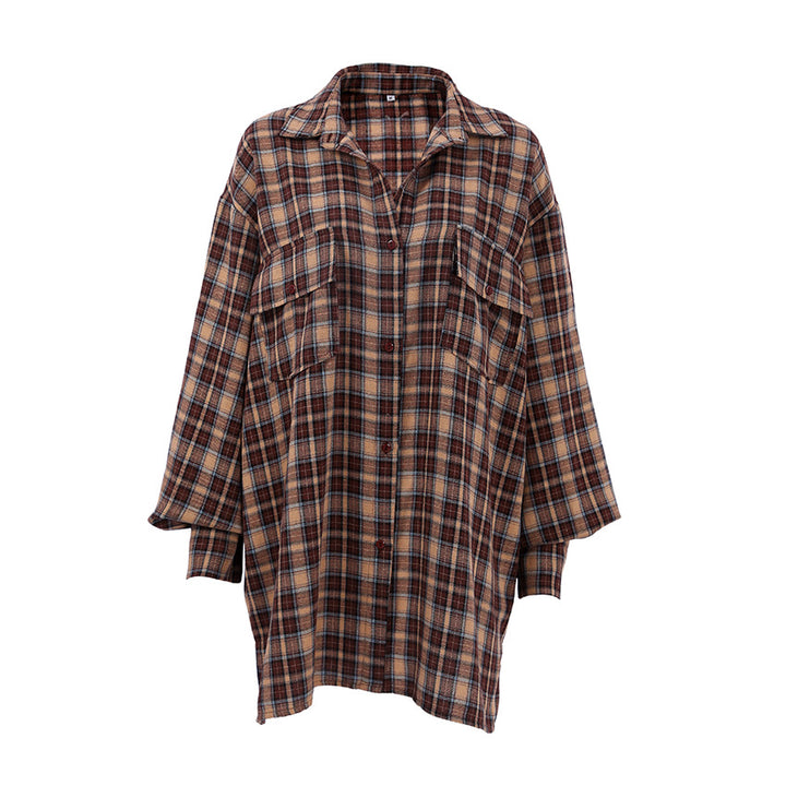 Dame Oversized Fyrkantet Skjorte med afslappet snit og moderne detaljer Stilla