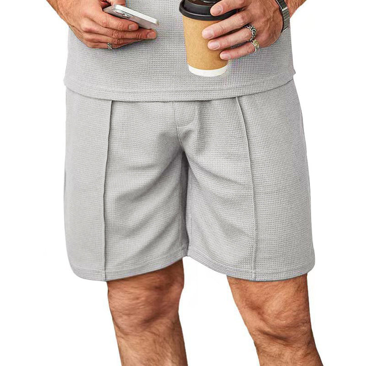 Herrer fritidsshorts med struktureret stof og elastisk talje Stilla