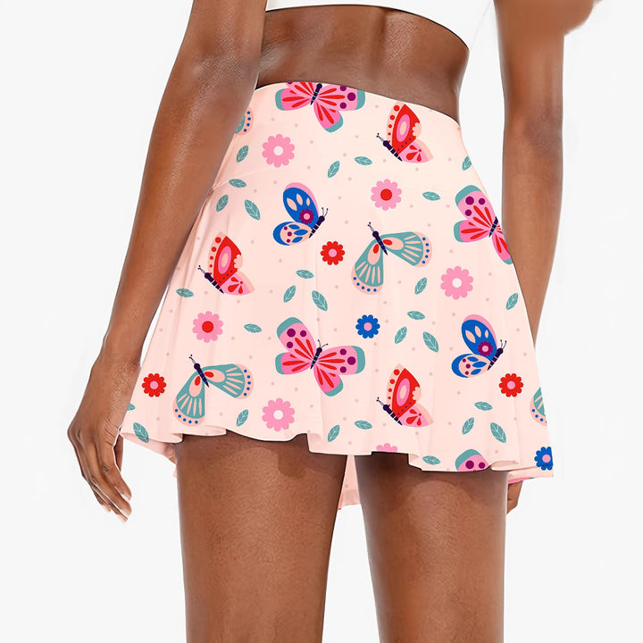 Femme Performance Sommerfugletryk Skort Stilla