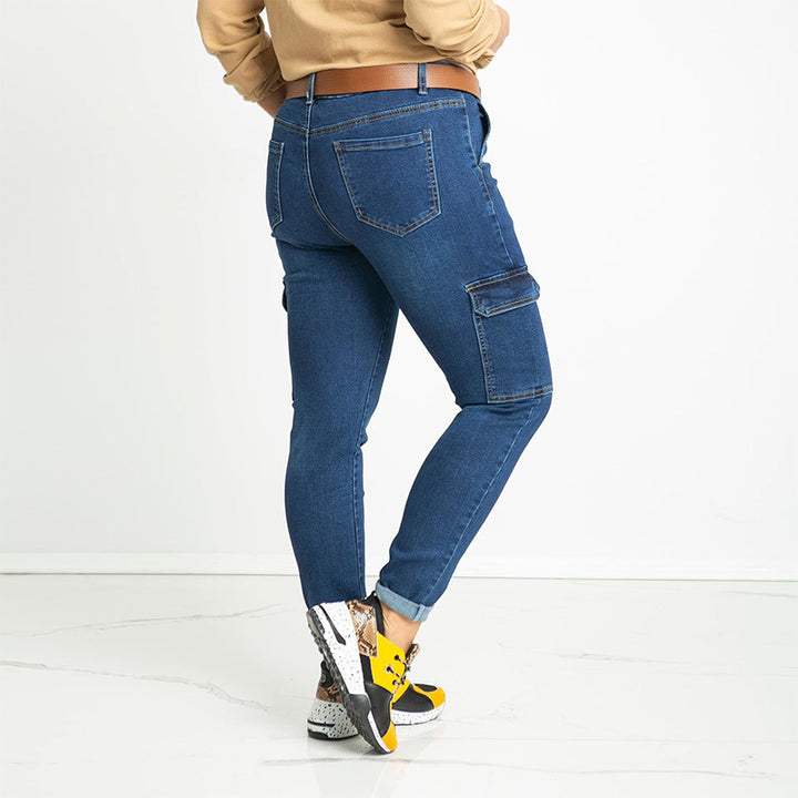 Dame Cargo Jeans med sidelommer og moderne snit Stilla