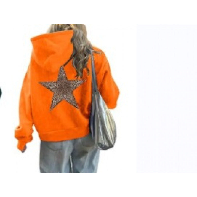 Kvinders hoodie med glitrende stjernesymposium Skovae