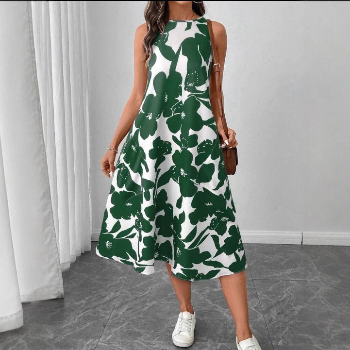 Dame Midikjole med blomsterprint Stilla