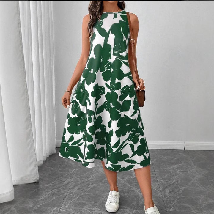 Dame Midikjole med blomsterprint Stilla