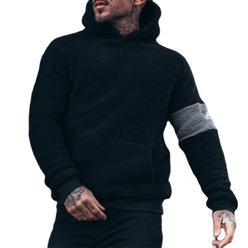 Herre hyggelig Hoodie i blødt fleece med kængurulomme Stilla