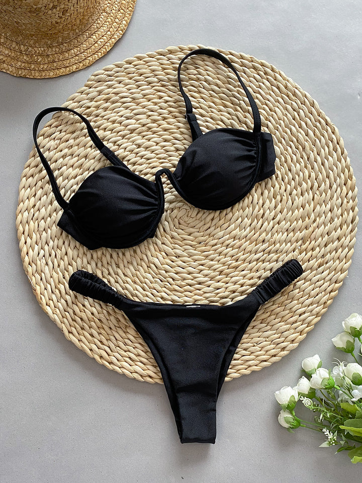 Dame Bikini-sæt med polstret top og justerbare stropper Stilla