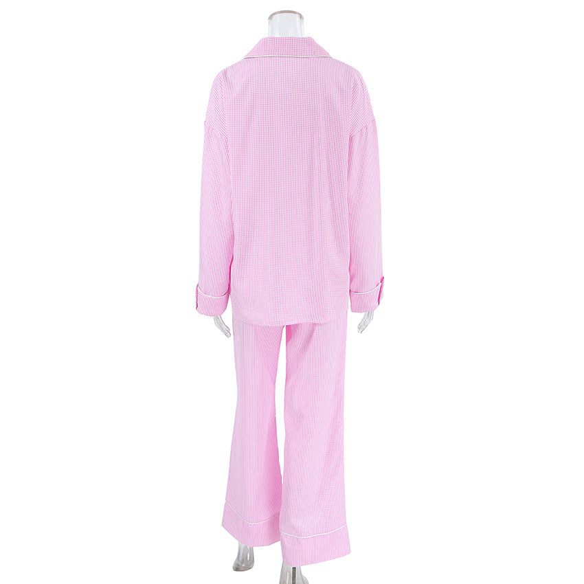Dame klassisk ternet pullover natdragt Stilla