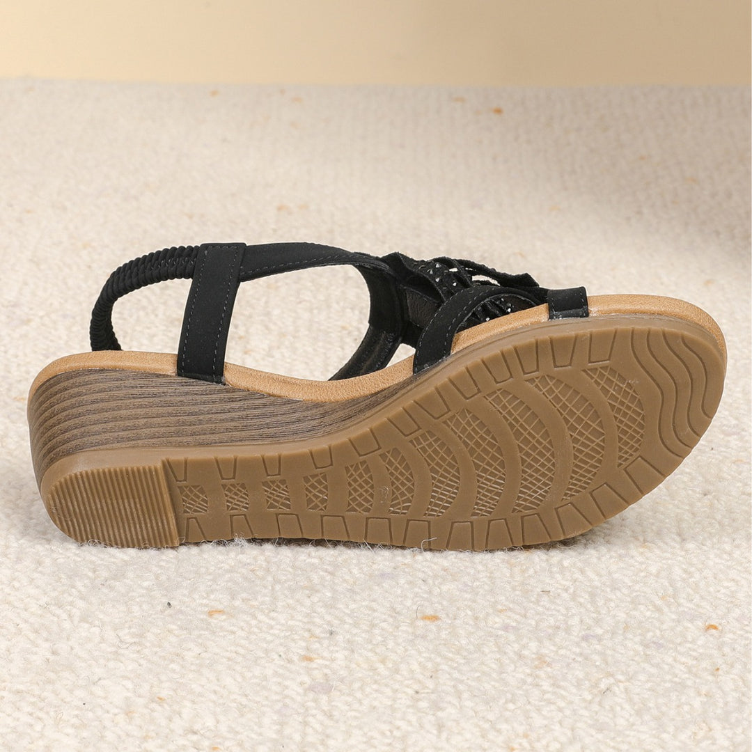 Dame komfortable sandaler med frynser og glimmer Stilla
