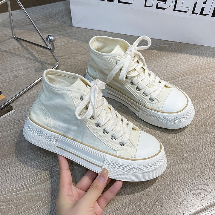 Dame højformat sneakers med tyk plateau sål og åndbar struktur Stilla
