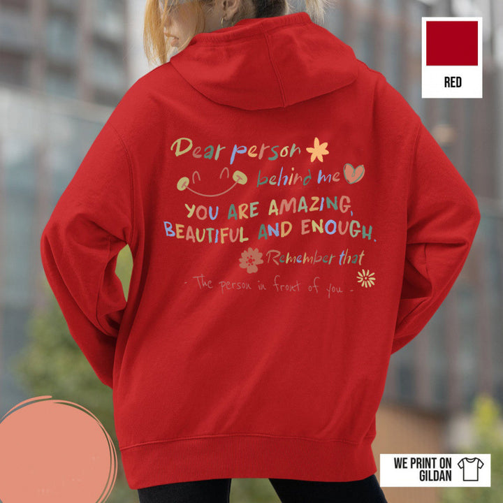 Kvinders hætte sweatshirt med motiverende print og komfortabel pasform Skovae