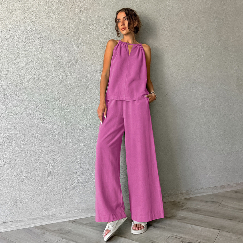 Dame luftig bluse med fashionable udskæring Stilla