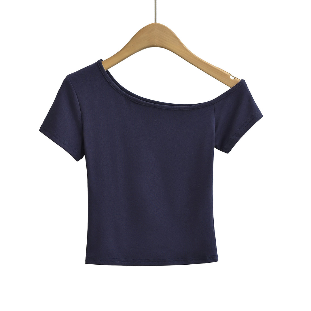 Dame kropsnært Crop-top med asymmetrisk snit og blødt materiale Stilla