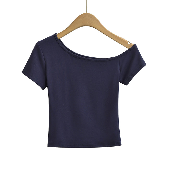 Dame kropsnært Crop-top med asymmetrisk snit og blødt materiale Stilla