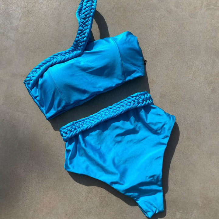 Dame bikini-sæt med innovativt flettet design og høj talje Stilla