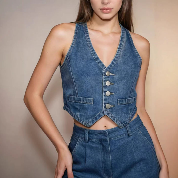 Damer Jeansvest Skovae