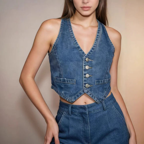 Damer Jeansvest Skovae