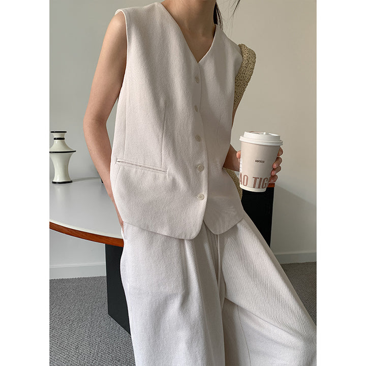 Dame elegant vest med stilfulde detaljer og praktiske lommer Stilla
