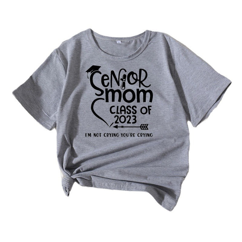 Dame Grafik Bomulds T-Shirt Stilla