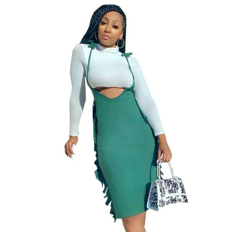 Femme Stilfuld Cut-Out Midi Kjole Stilla