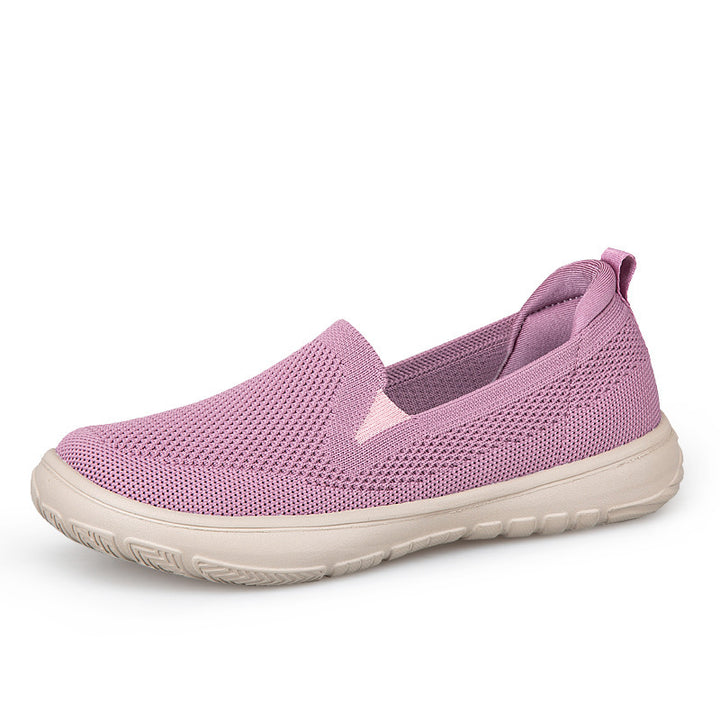 Damer nan sømløs strik-sneakers med ergonomisk fodsengsprofil og stødabsorberende letvægts sål Skovae
