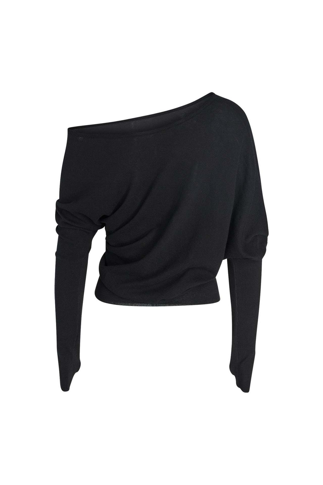 Dame Off-Shoulder Pullover i blød bomuldsblanding Stilla