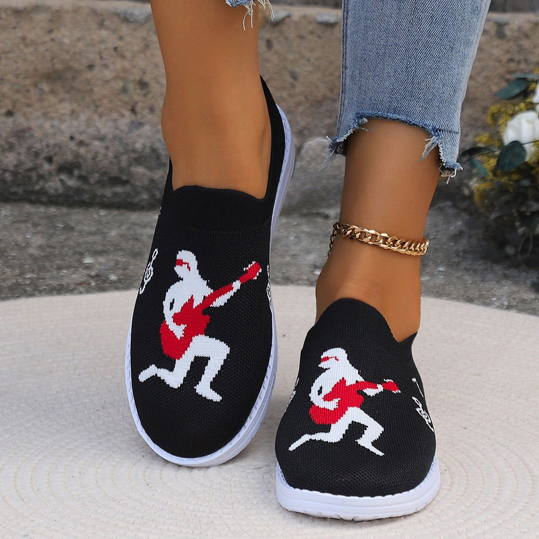 Dame åndbare Slip-On sneakers med elastisk overdel Stilla