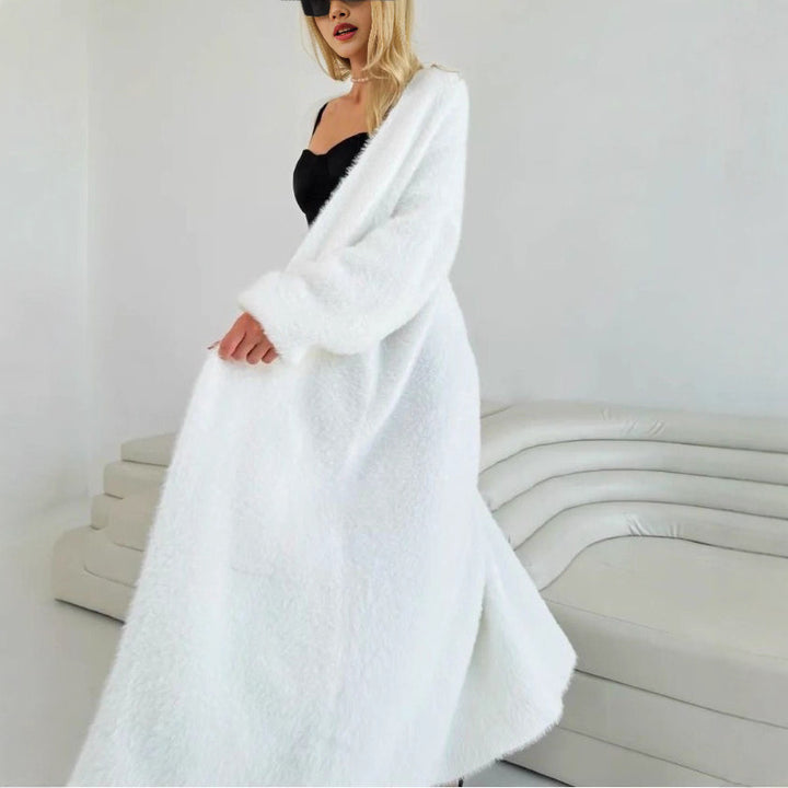 Dame elegant strikket frakke Stilla