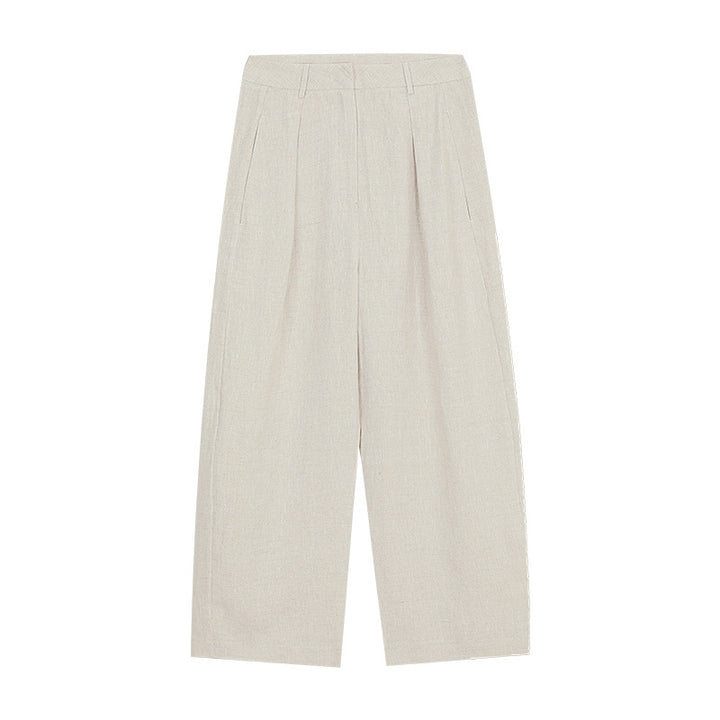 Dame elegant Culotte-bukser med højt foldedesign og løs pasform Stilla