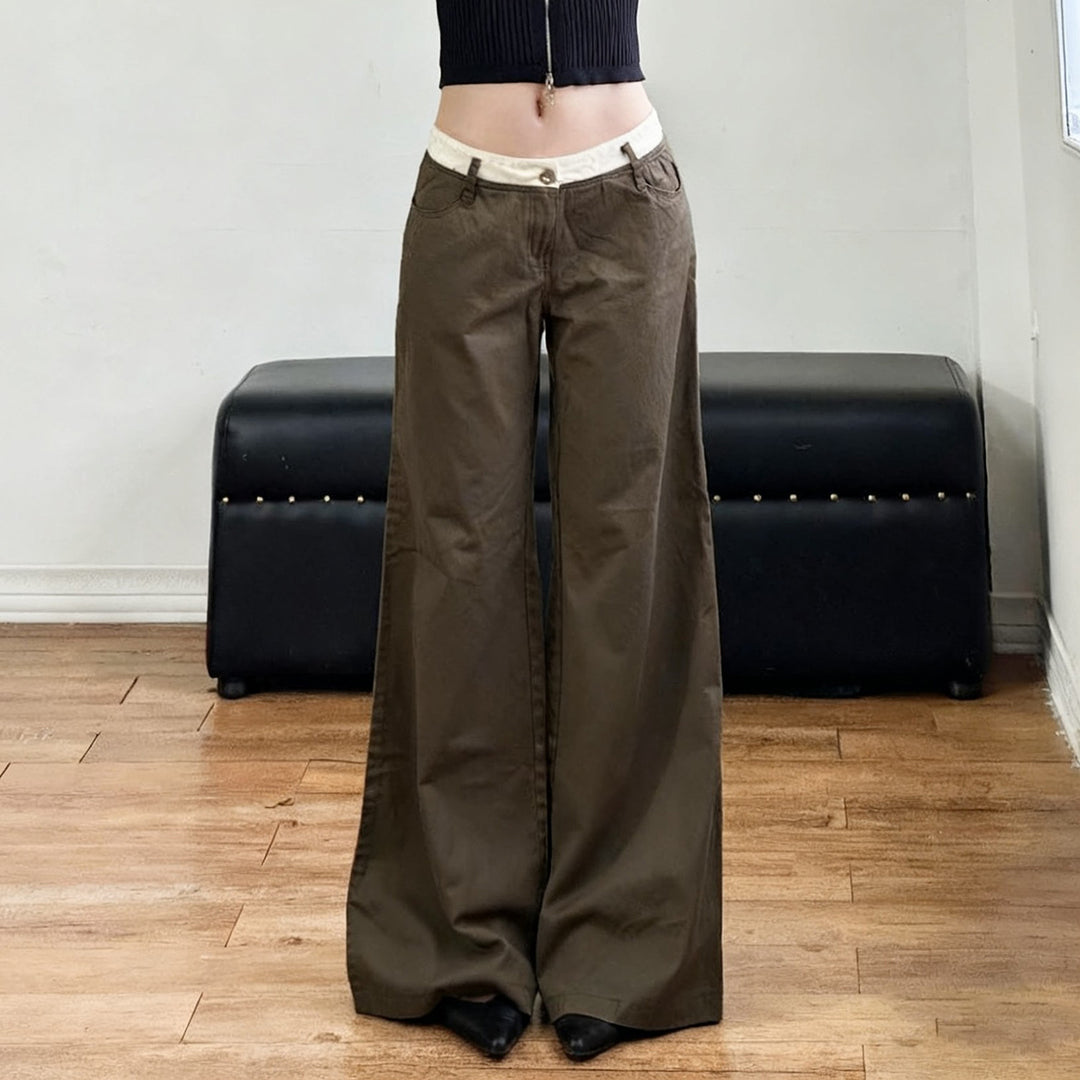 Damen Cargo-Hose im lässigen Stil mit praktischen Seitentaschen und weitem Bein Skovae