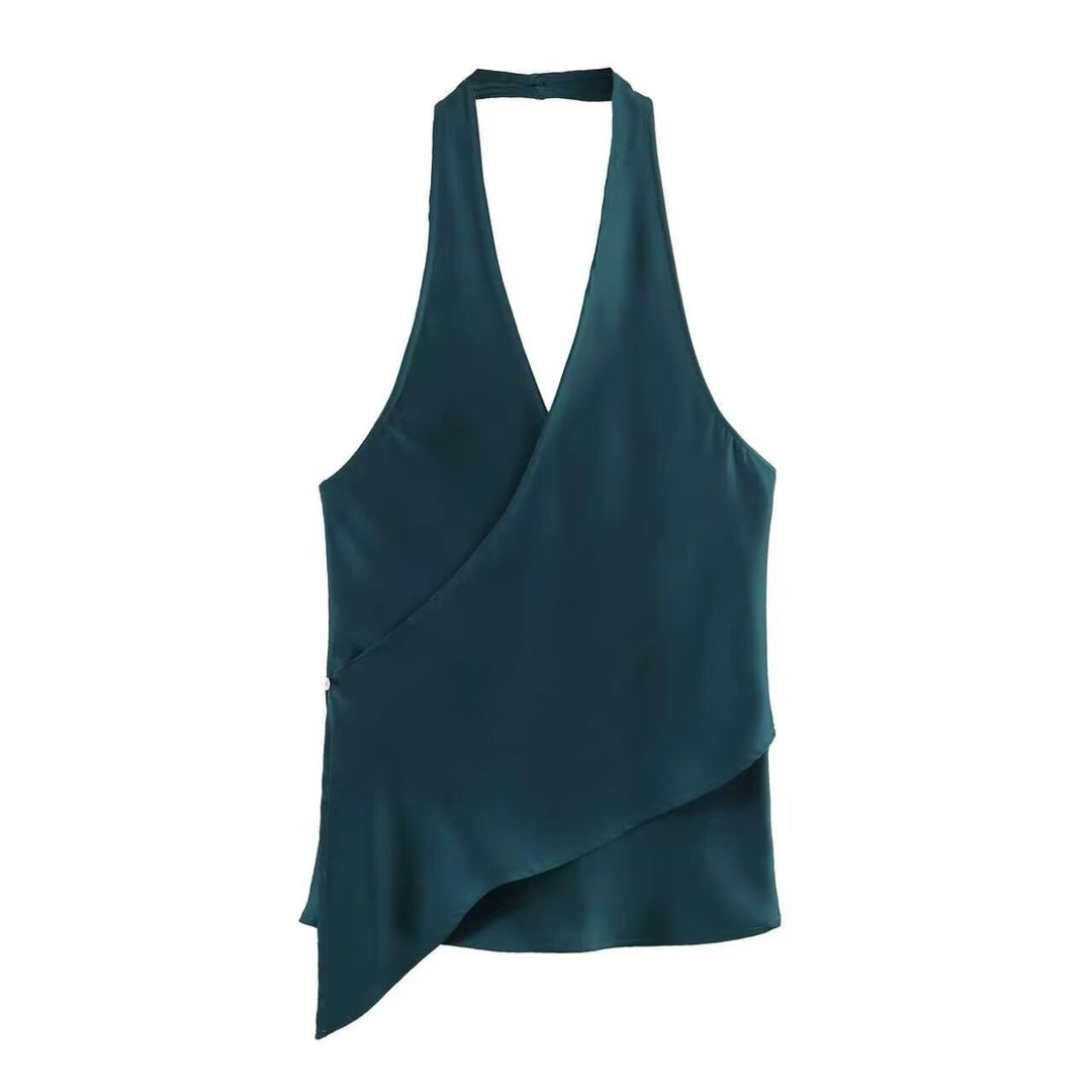 Dame Wickelbluse med V-hals Skovae