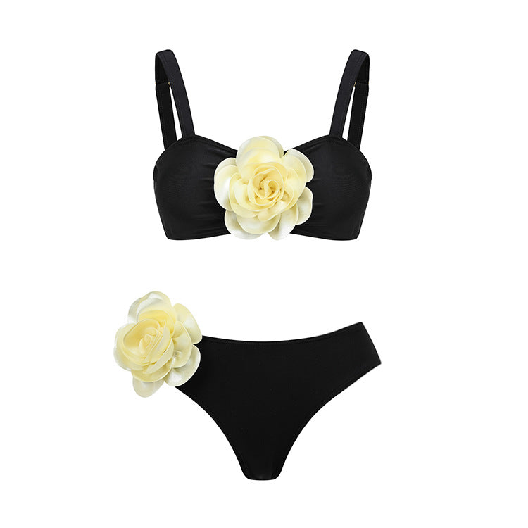 Dame Bikiniset med romantisk blomsterdekor Skovae