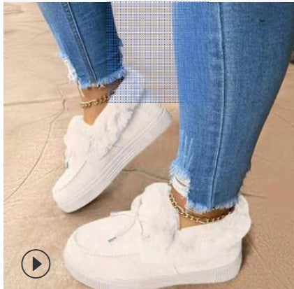 Dame fluffy sneakers med moderigtigt design og behageligt indre for Stilla