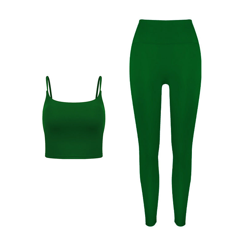 Dame sporty sæt med strapless top og high-waist leggings Stilla