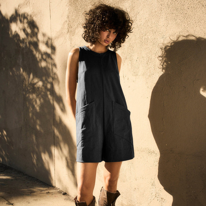Dame Løs Jumpsuit med praktiske Lommer Stilla