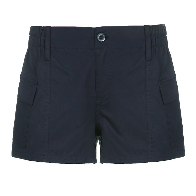 Dame Cargo-shorts med sidelommer og elastisk talje Stilla
