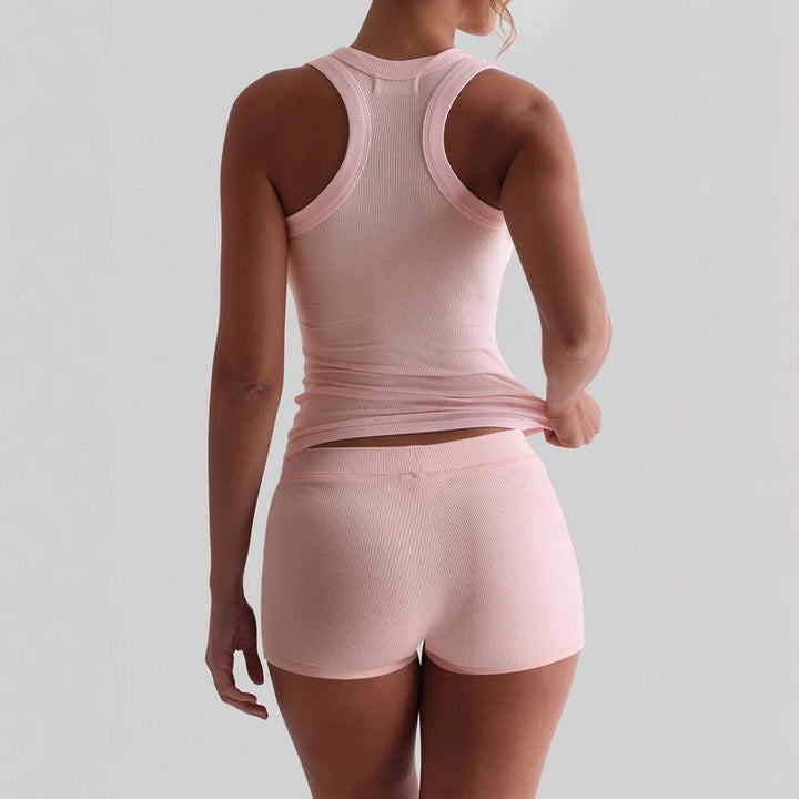 Dame Sporty Tanktop og Shorts Sæt Stilla