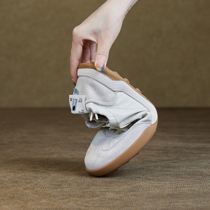 Herre fritid ruskinds sneakers med polstret indersål Stilla